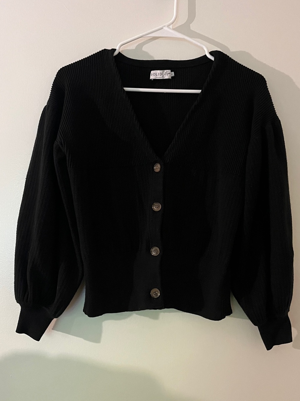 Solid Citizen Equestrian Black Grace Top Cardigan